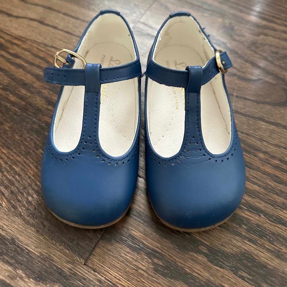 Like New La Coqueta T-bar Flats in Cobalt Blue- little girls size 21